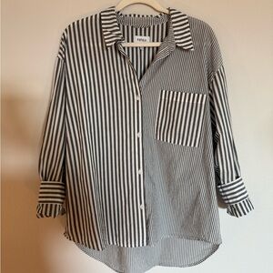 Pistola Striped Grey and White Button-Up Shirt